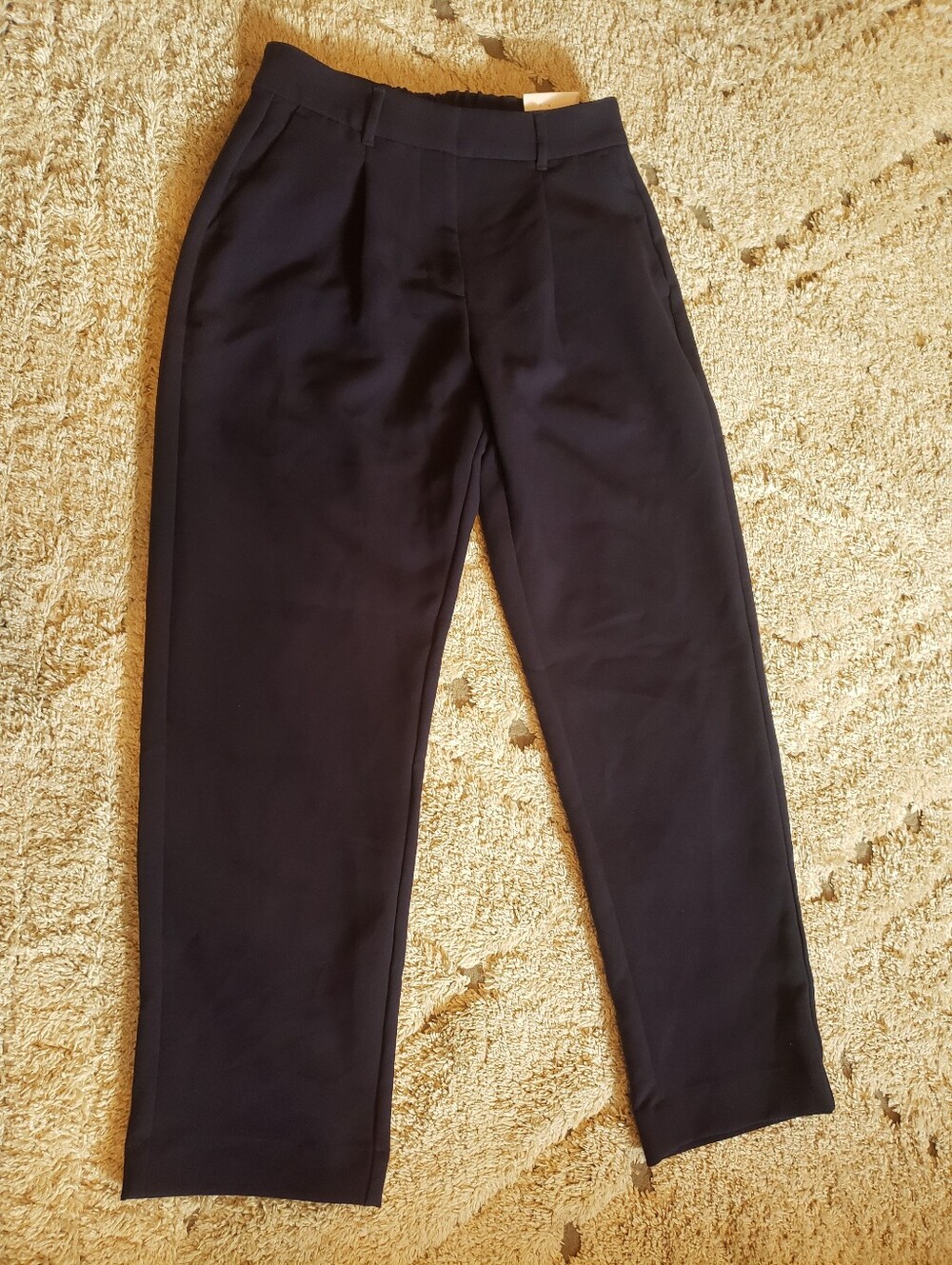 Old Navy Taylor Extra High-Rise Straight Trouser Navy Blue Small Petite NWT